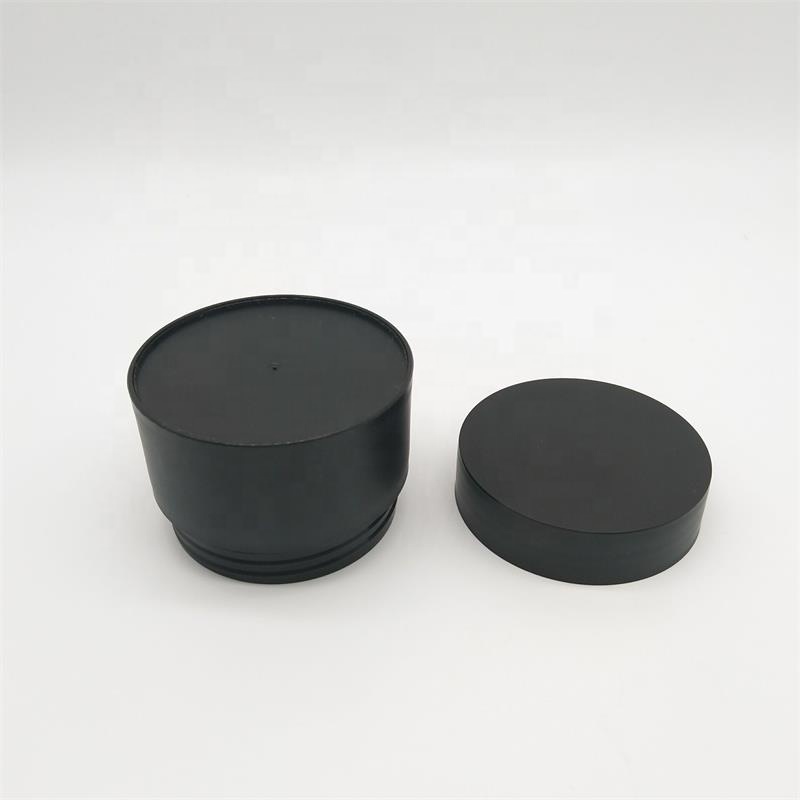 30g Matte Black Empty Plastic Cosmetic Cream Jar With Matte Black Screw Cap