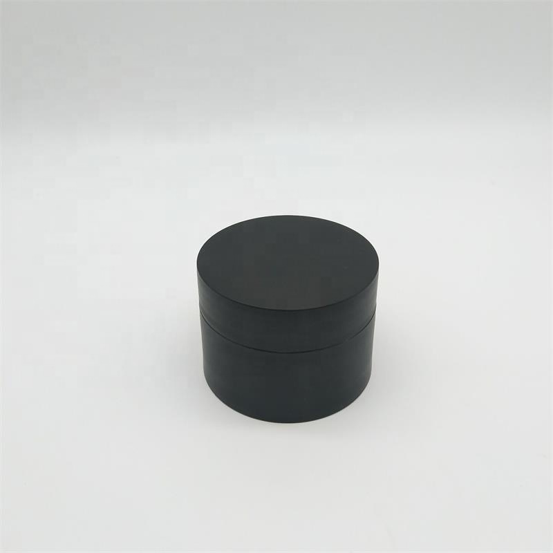 30g Matte Black Empty Plastic Cosmetic Cream Jar With Matte Black Screw Cap
