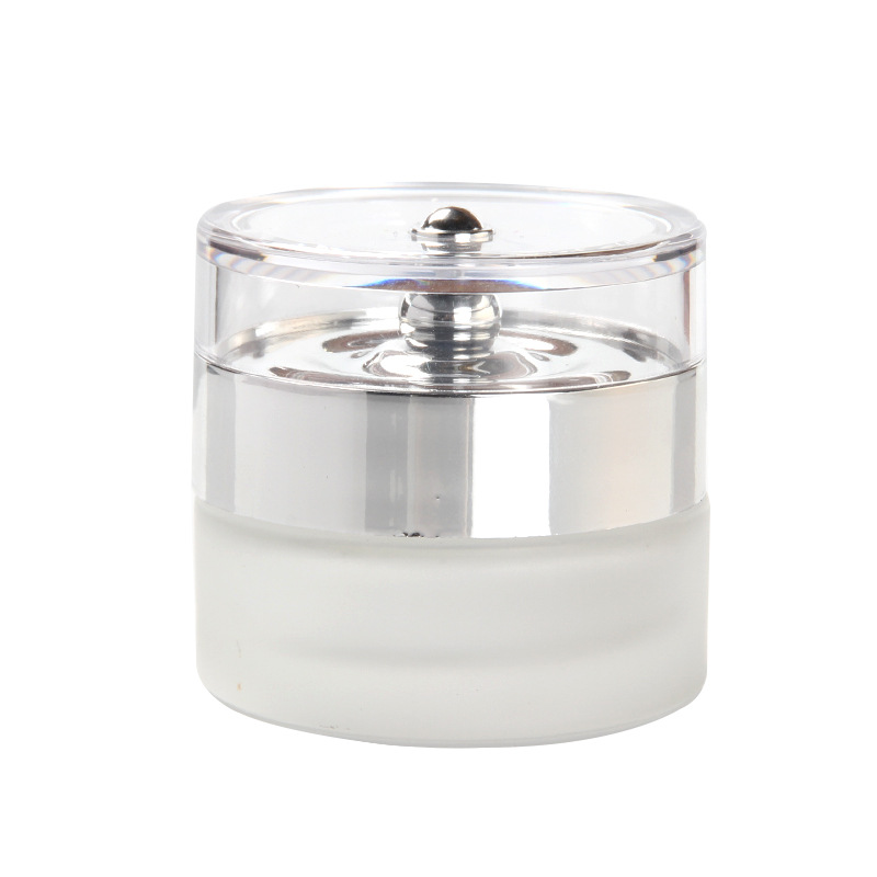 30g Scrub Cream Glass Jar Cosmetics Various Skin Cream Containers Empty Jars with Clear Silver Plastic lid