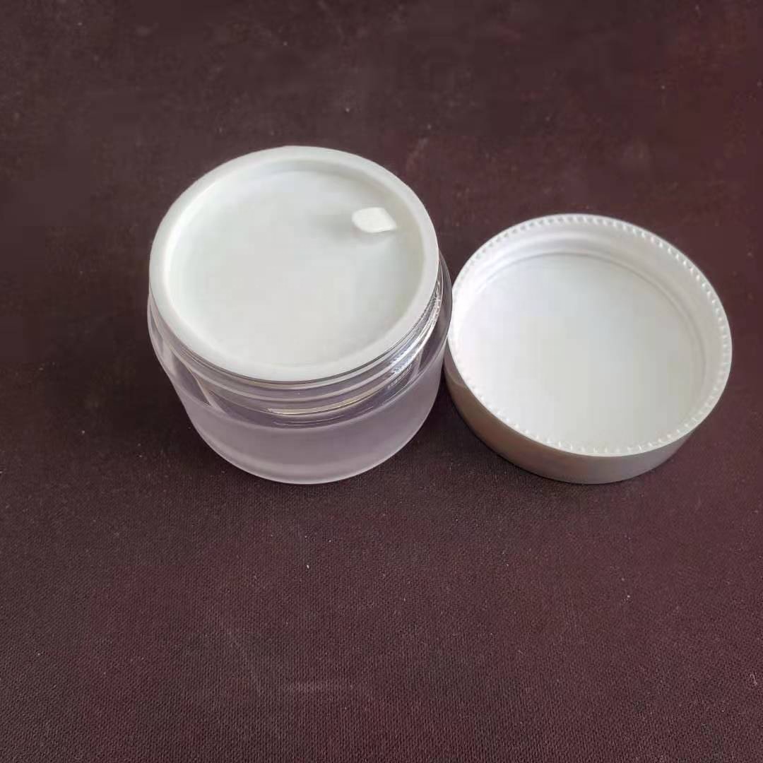 30g Single Wall Plastic PETG Cosmetic Cream Jars with Matte Silver Lids for Skin Care Packaging