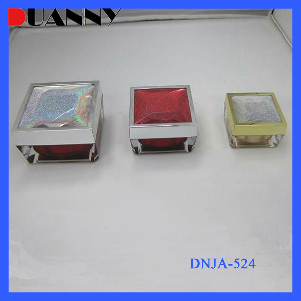 30g Skin Care Acrylic Square Cream Container Jar Packaging with Cap for Skin Care