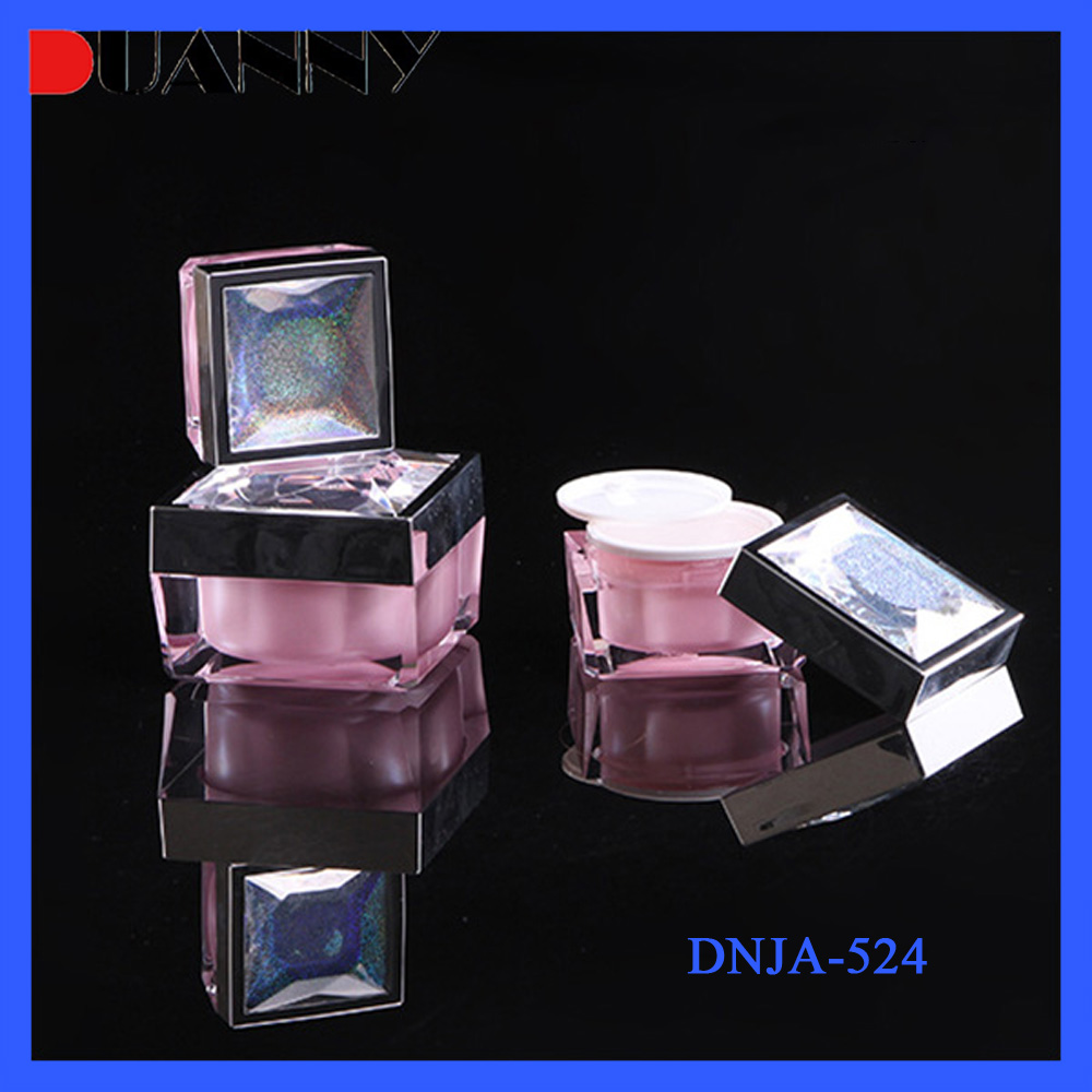 30g Skin Care Acrylic Square Cream Container Jar Packaging with Cap for Skin Care