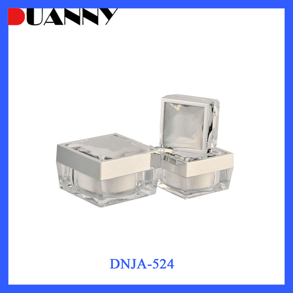 30g Skin Care Acrylic Square Cream Container Jar Packaging with Cap for Skin Care