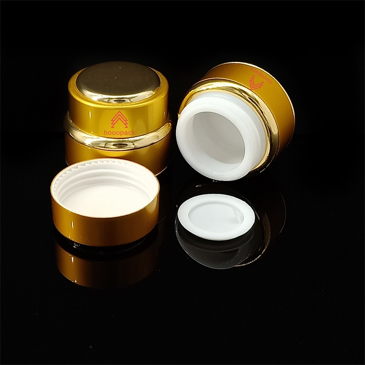 30g Small Hair Cream Containers Screw Cap Aluminum Stackable Cosmetic Glass Jar