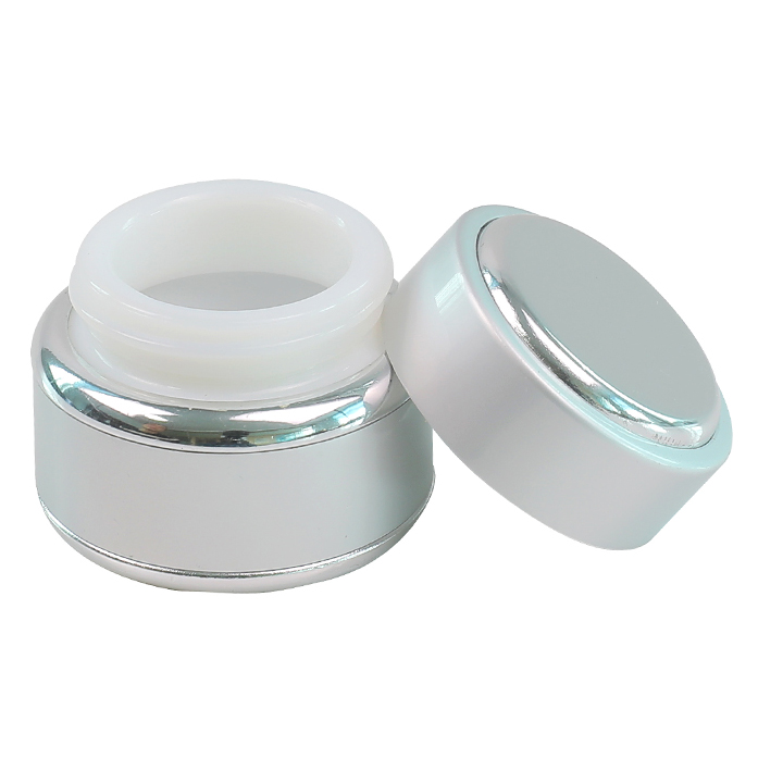 30g White Round Aluminum Cosmetic Jar With Screw Top
