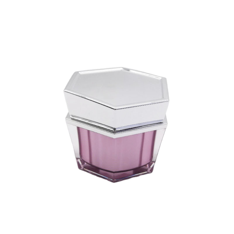 30g acrylic plastic  cosmetic jar  hexagon shape jar