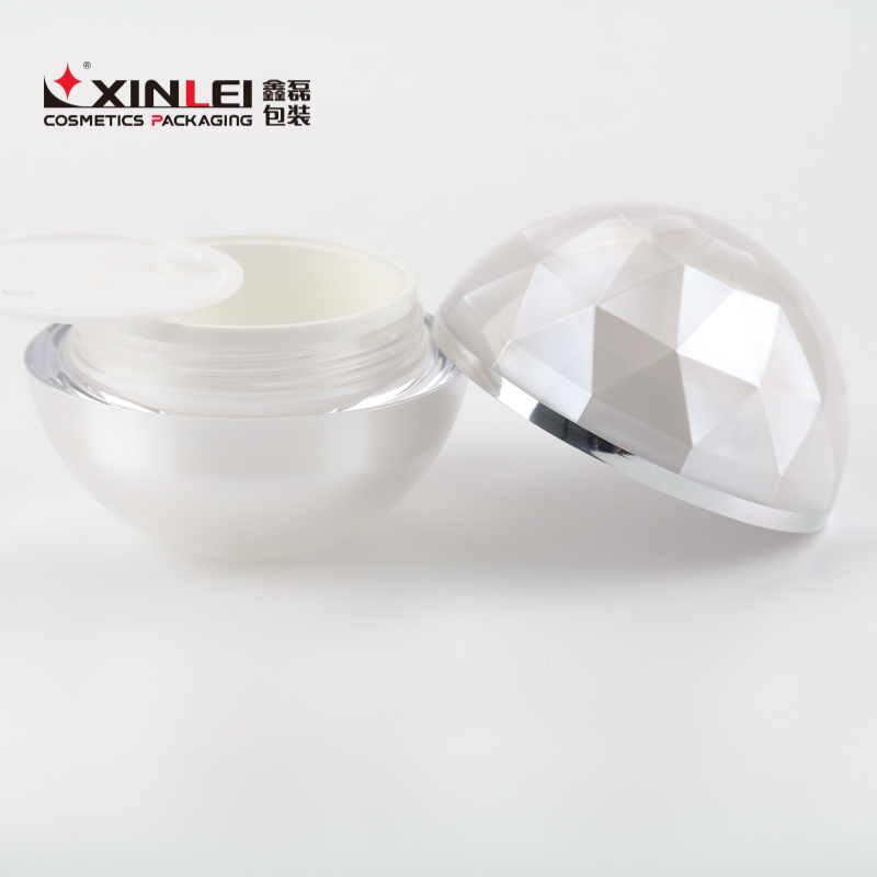 30g ball Shape jar cosmet container with diamond cap/acryliccreamjar