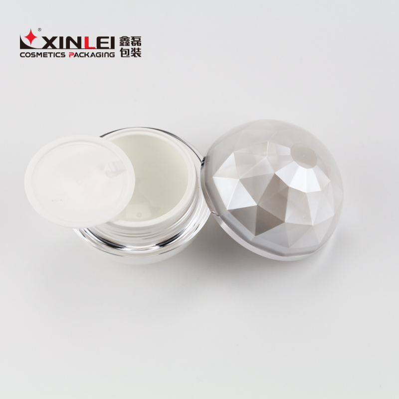 30g ball Shape jar cosmet container with diamond cap/acryliccreamjar