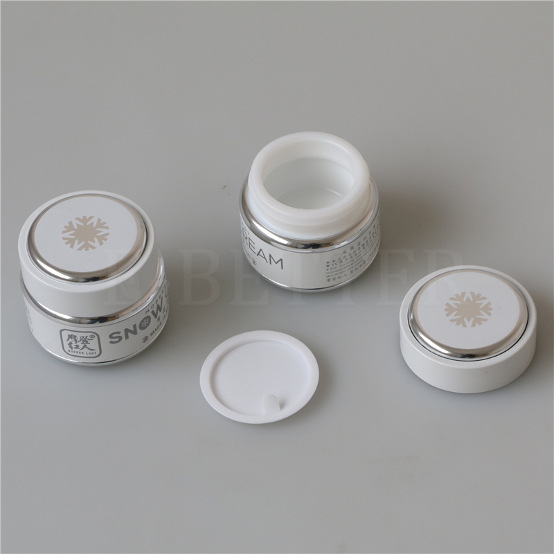 30g black aluminum glass cosmetic cream jar