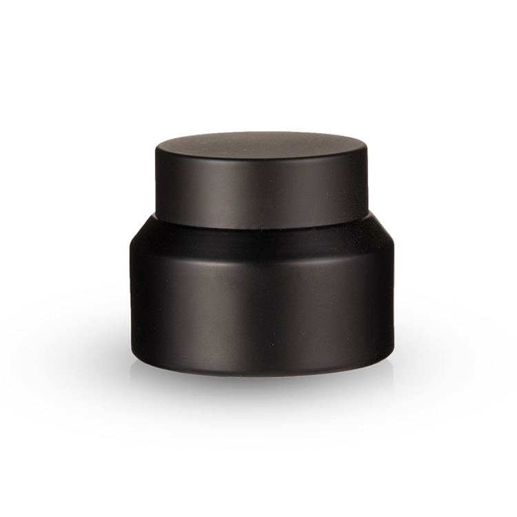 30g black oblique shoulder glass cosmetic jar for face cream
