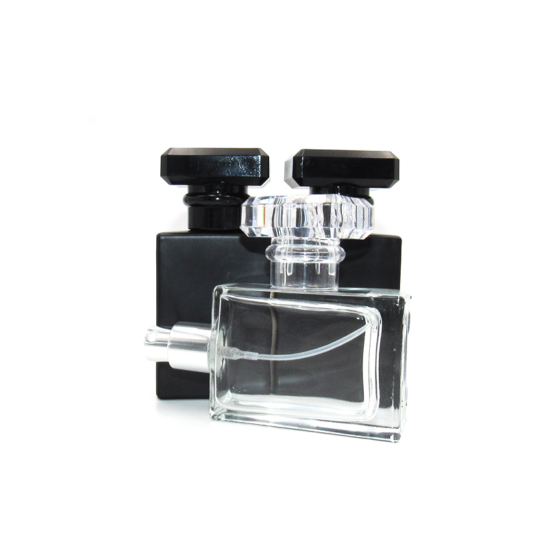 30g black painting cover perfume bottle with magnetic cap