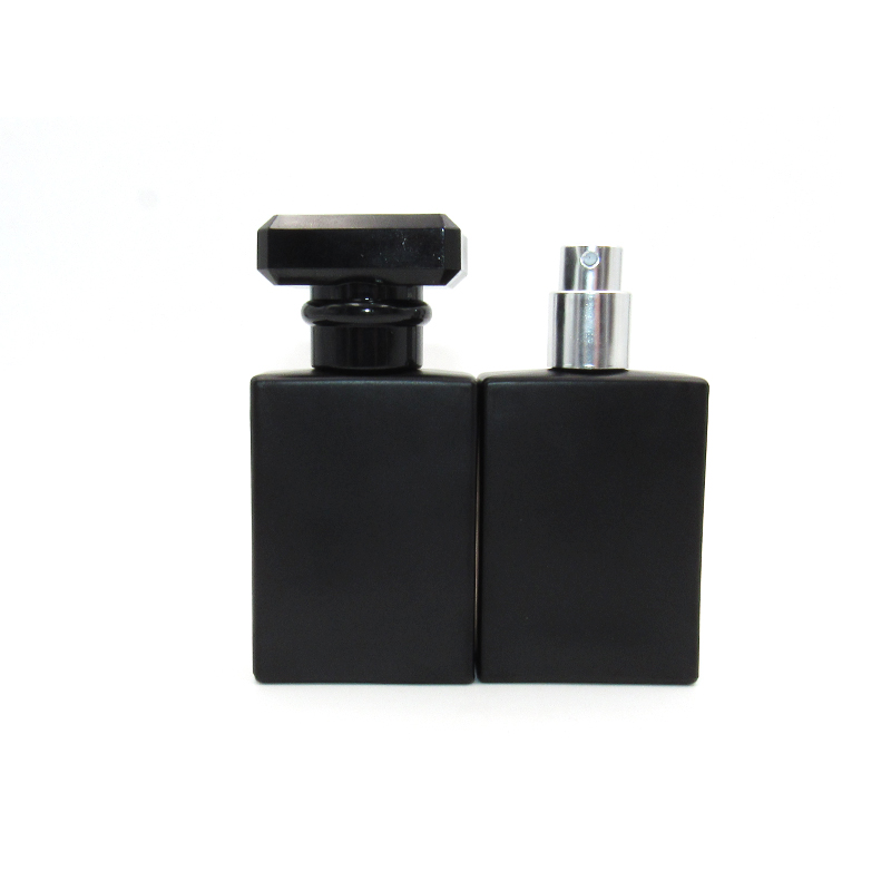 30g black painting cover perfume bottle with magnetic cap