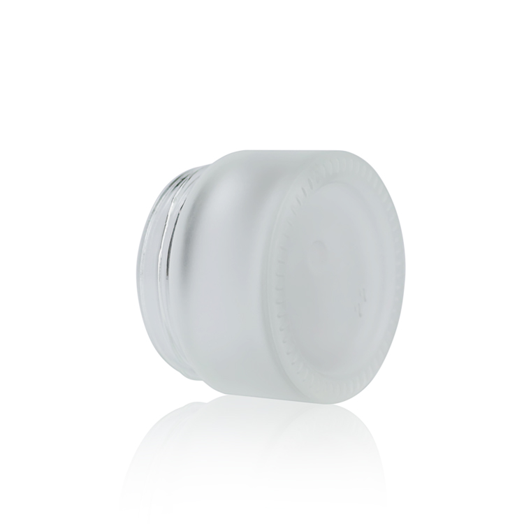 30g clear cosmetics glass containers jar with white cap glass bottle cosmetics containers and packaging