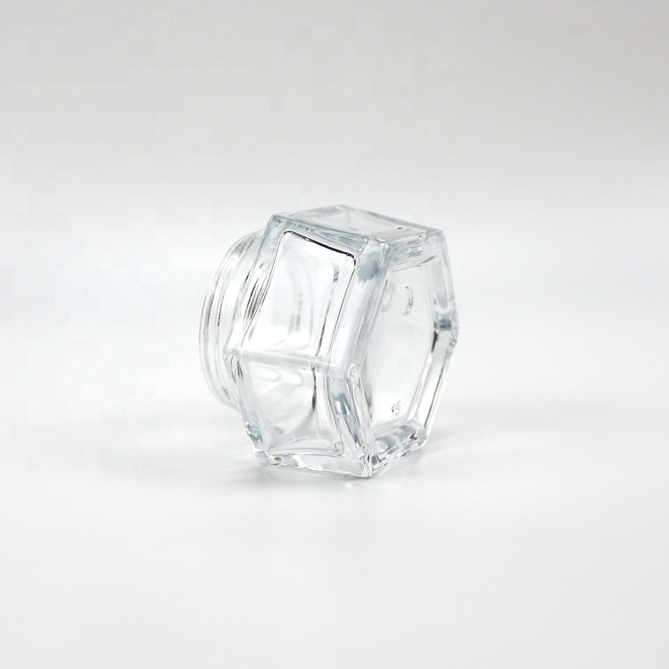 30g clear glass cream jar with silver cap glass bottle for cosmetic packaging glass jars and bottles lotion containers