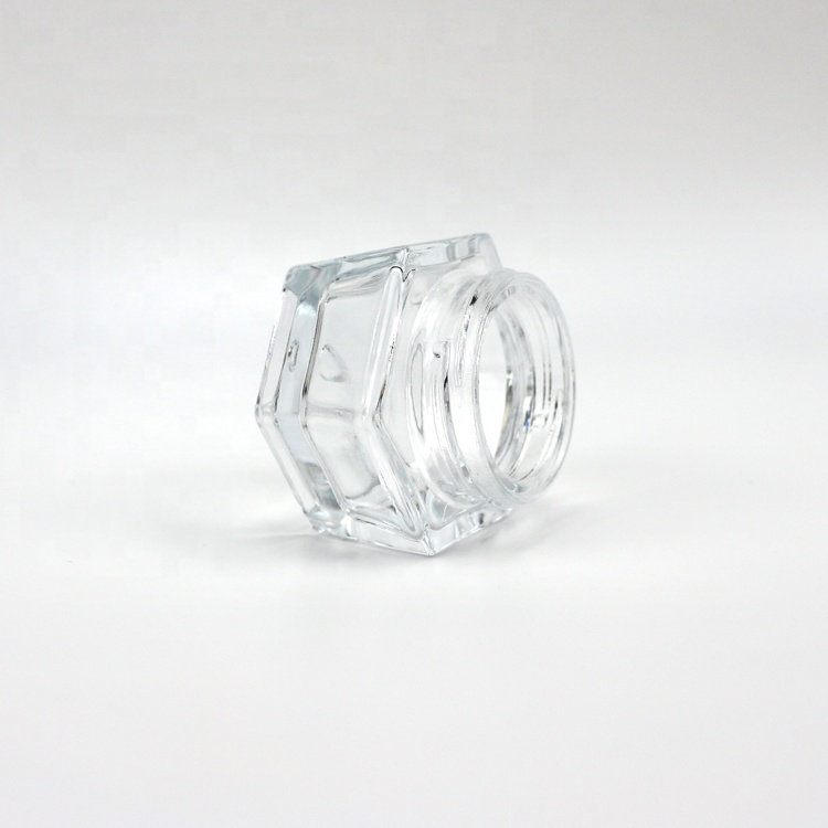 30g clear glass cream jar with silver cap glass bottle for cosmetic packaging glass jars and bottles lotion containers