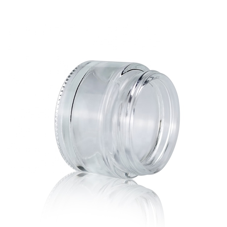 30g clear glass jars cosmetic cream with golden cap