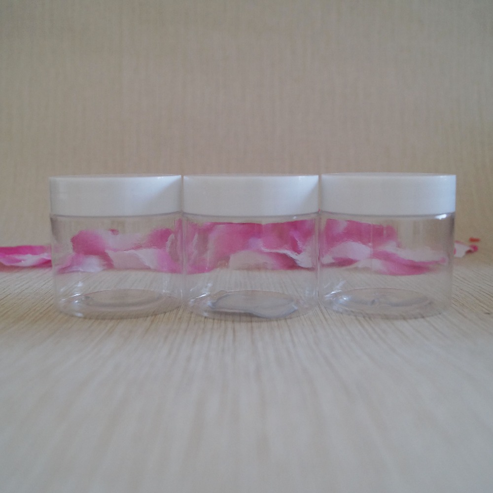 30g clear plastic cream cosmetic container lotion jar with white screw lid