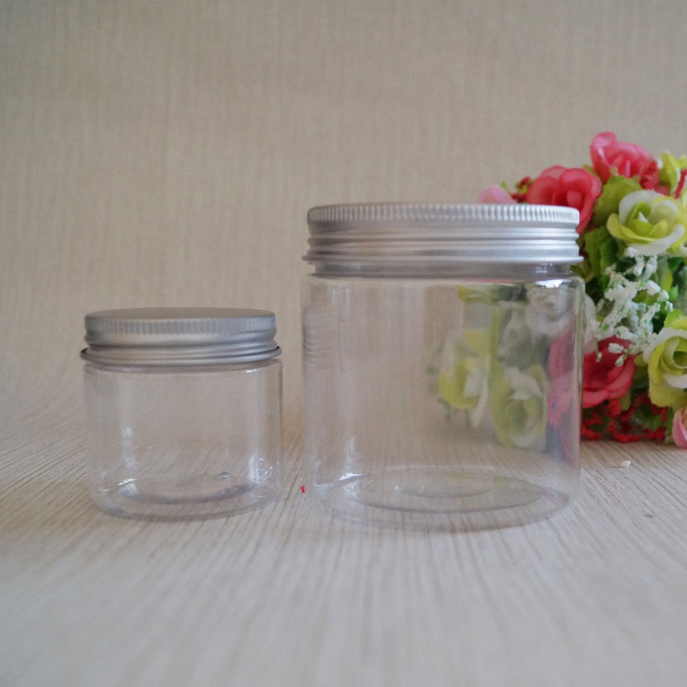 30g clear plastic cream cosmetic container lotion jar with white screw lid