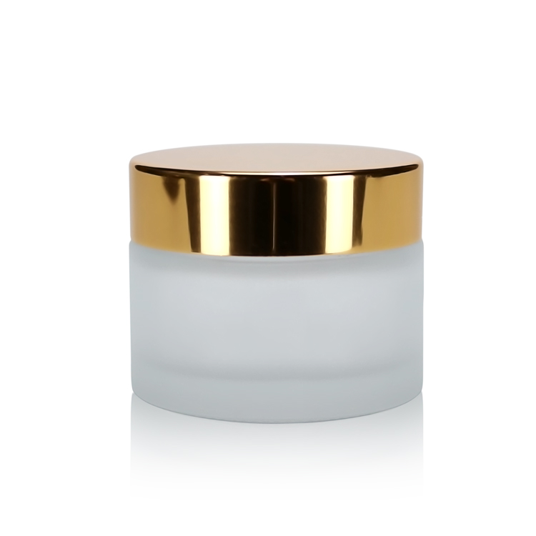 30g clear silver glass face cream jar with silver cap