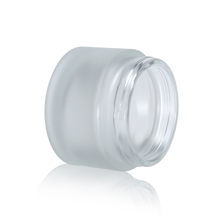 30g clear silver glass face cream jar with silver cap
