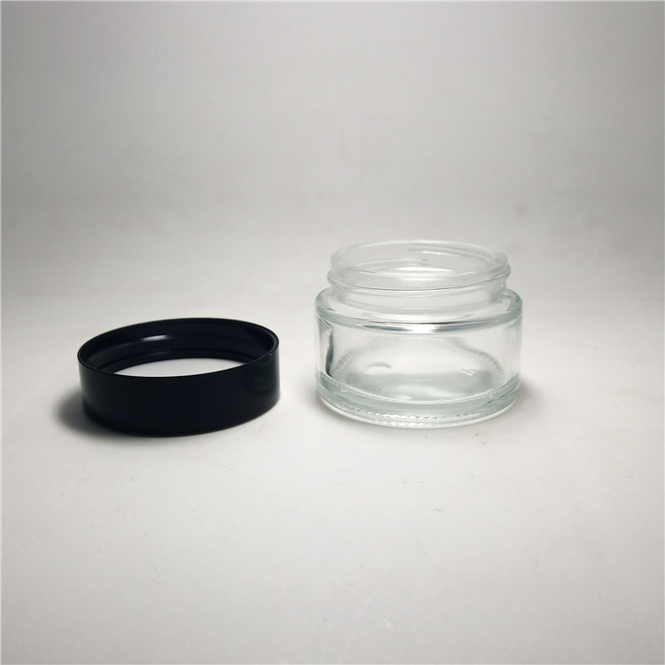 30g cosmetic packaging makeup containers amber glass jar metal lid