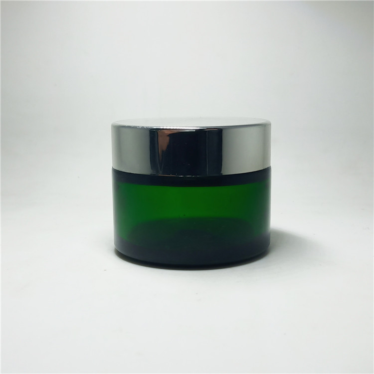 30g cosmetic packaging makeup containers amber glass jar metal lid