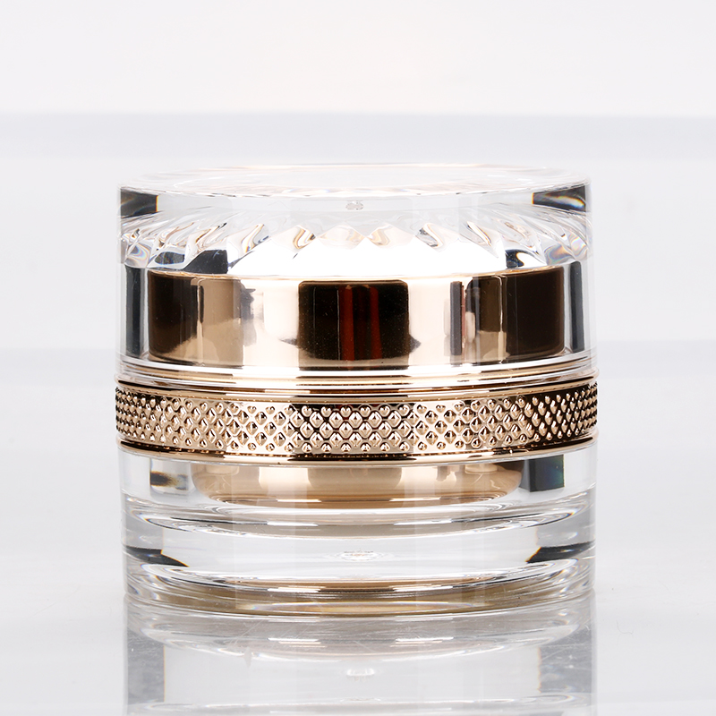 30g double wall gold acrylic nail uv gel jar luxury gold cosmetic cream container