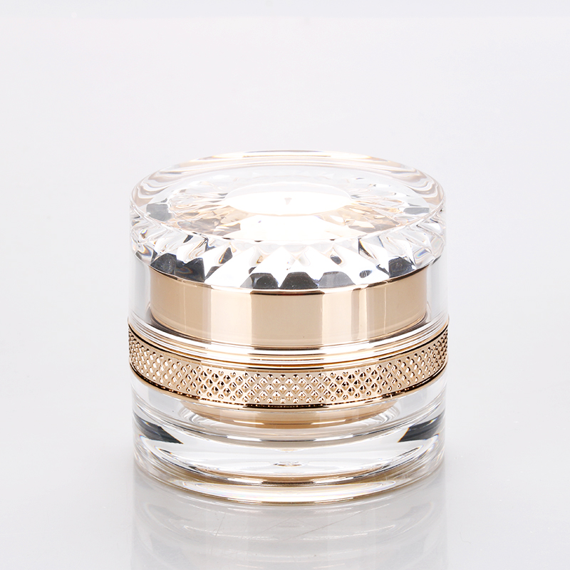 30g double wall gold acrylic nail uv gel jar luxury gold cosmetic cream container