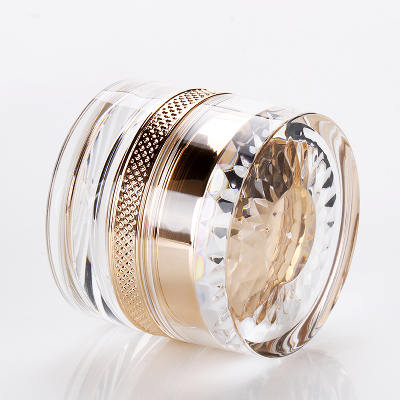 30g double wall gold acrylic nail uv gel jar luxury gold cosmetic cream container