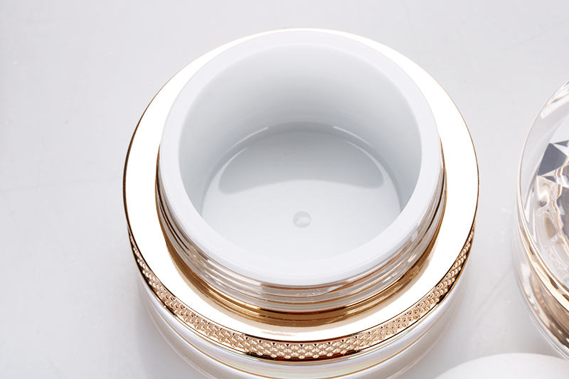 30g double wall gold acrylic nail uv gel jar luxury gold cosmetic cream container