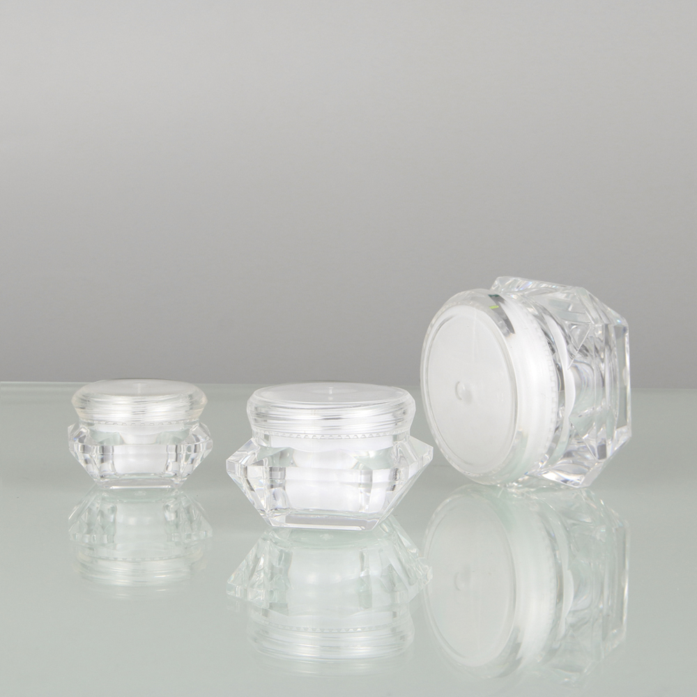 30g empty Cosmetic containers Cream plastic diamond jar with lid