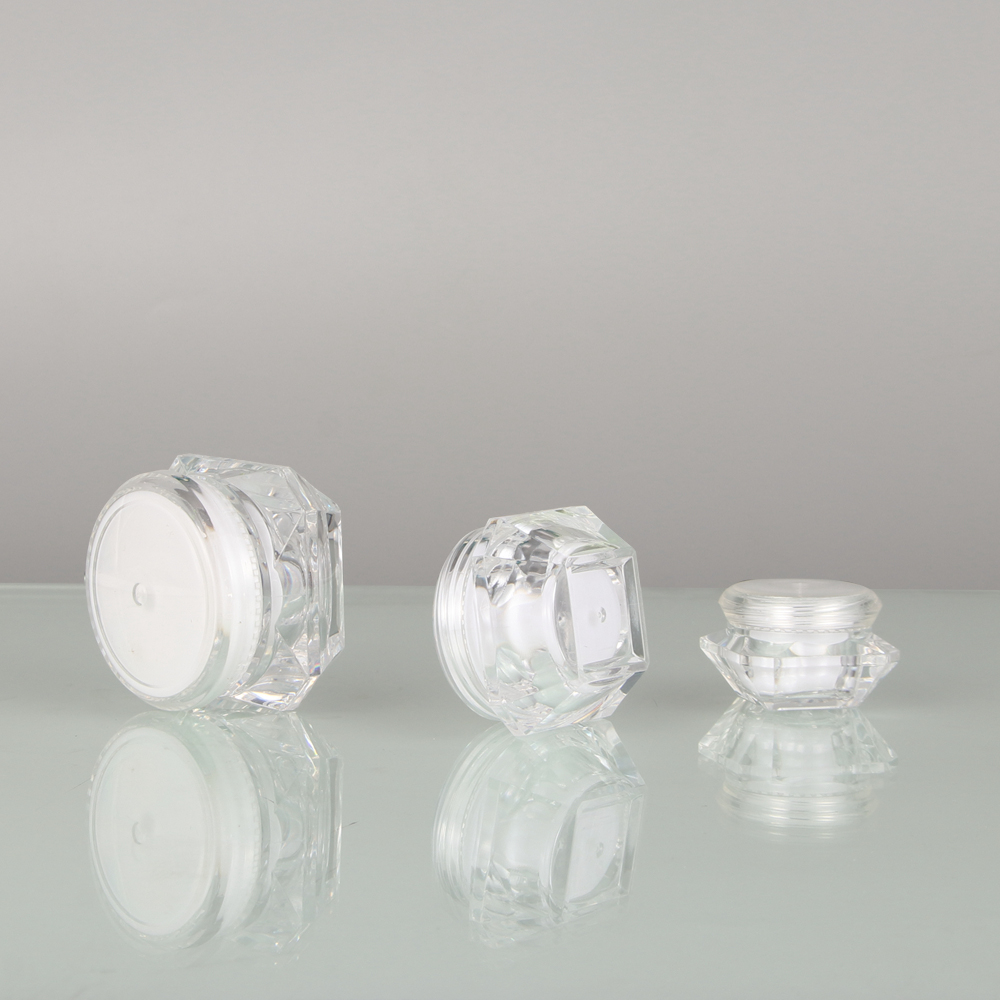 30g empty Cosmetic containers Cream plastic diamond jar with lid