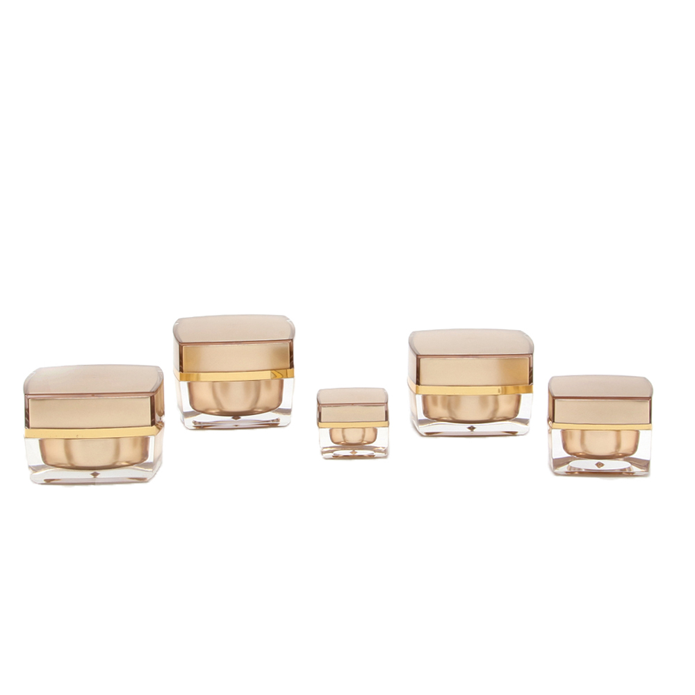 30g empty packaging skincare plastic containers luxury body butter jar with gold lids