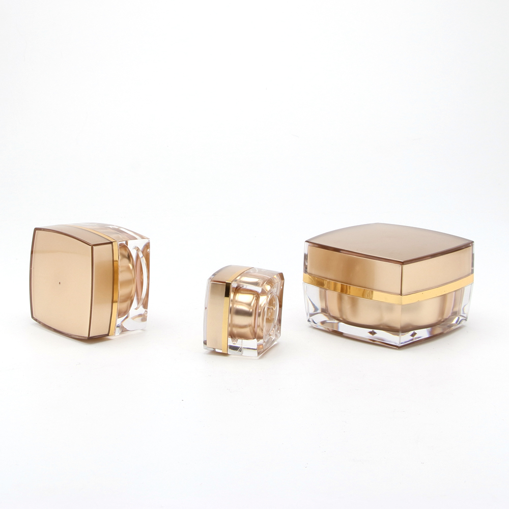 30g empty packaging skincare plastic containers luxury body butter jar with gold lids