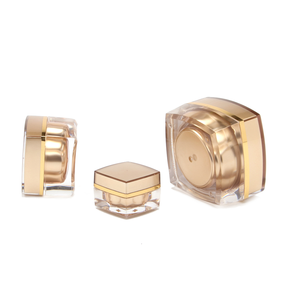 30g empty packaging skincare plastic containers luxury body butter jar with gold lids