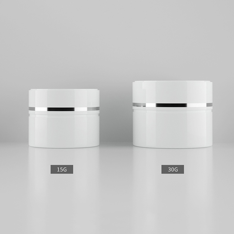 30g empty round PS plastic double wall cream jar