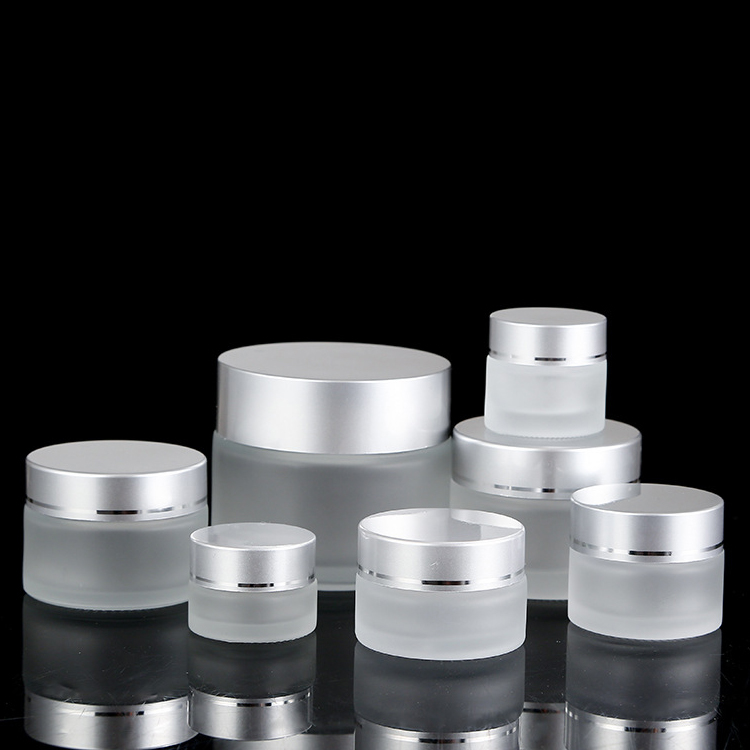 30g frosted glass cosmetic jars facial cream packaging jar