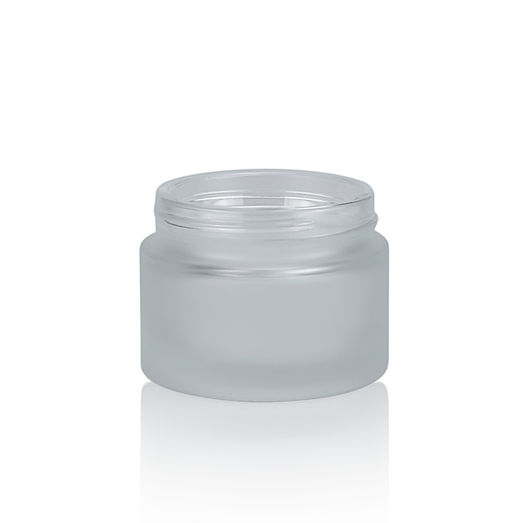 30g frosted glass cream jar with black cap cosmetic packaging essential oil bottle glass jars and bottles glass vial