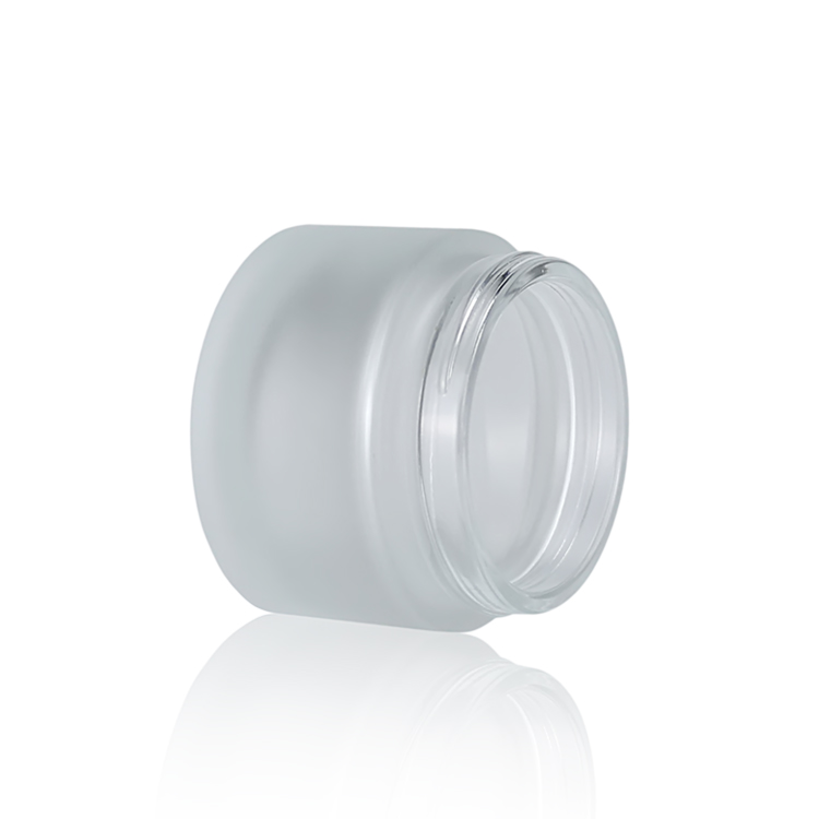 30g frosted glass cream jar with black cap cosmetic packaging essential oil bottle glass jars and bottles glass vial