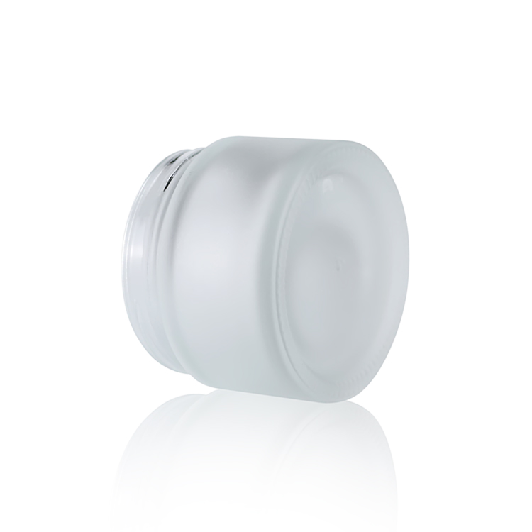 30g frosted glass cream jar with black cap cosmetic packaging essential oil bottle glass jars and bottles glass vial