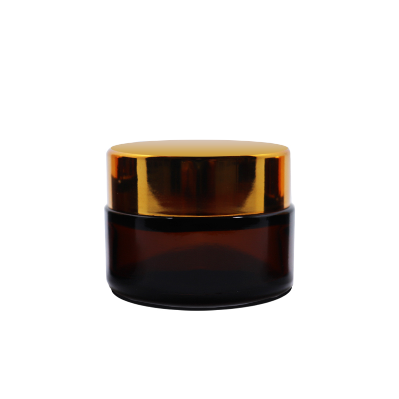 30g frosted glass jar/frosted glass candle jar with lid clear glass jar with wooden lid 50g/amber glass cosmetic jars