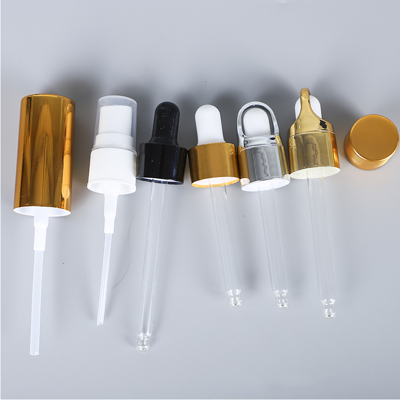 30g frosted glass jar with white cap and 100ml frosted glass bottle with white dropper and 200ml frosted glass bottle with whit