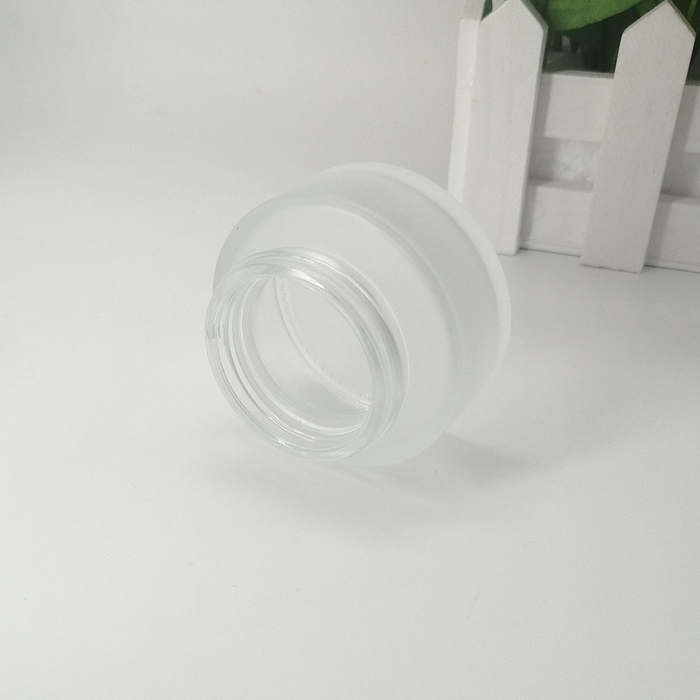 30g glass frosting cream jar acrylic golden lid cosmetic packaging container skin care eye cream mask empty bottle