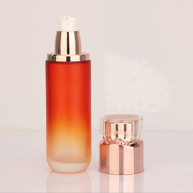 30g glass jar with lid, empty 30ml 50ml 80ml 100ml 120ml pump glass bottle for lotion