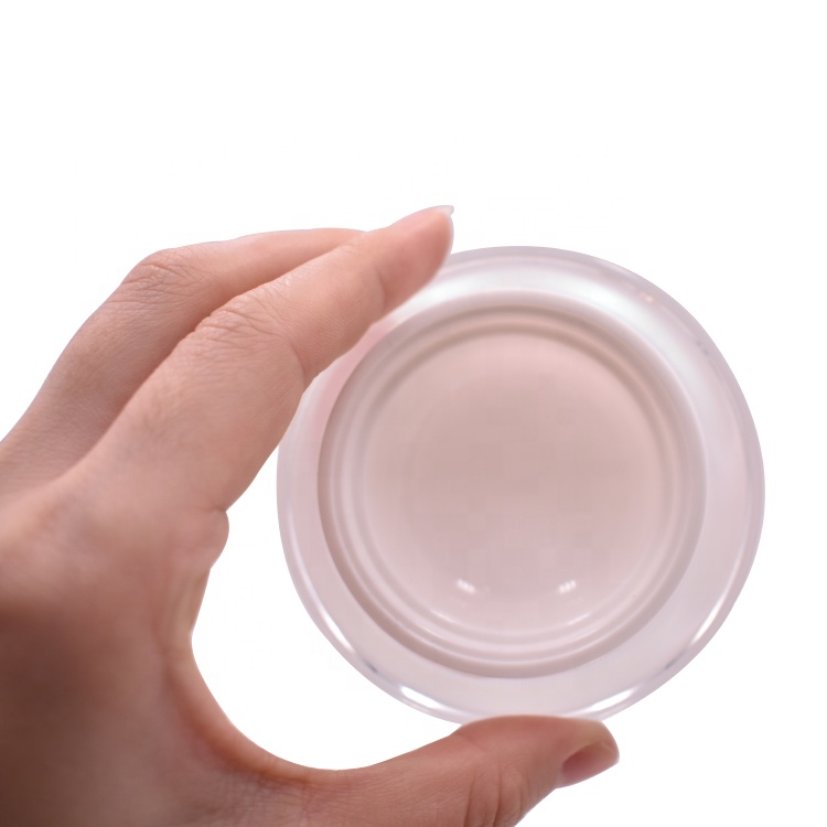 30g hot sell double wall container unique shape luxury cosmetic packaging face cream pink acrylic jar