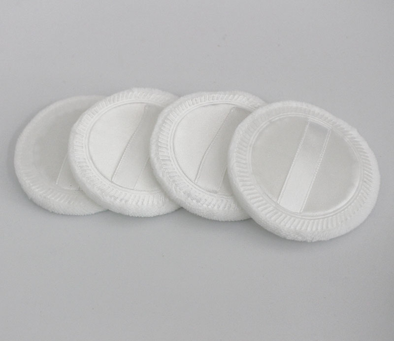 30g loose powder empty jar plastic black glossy cover cosmetic packaging container with sieve and puff