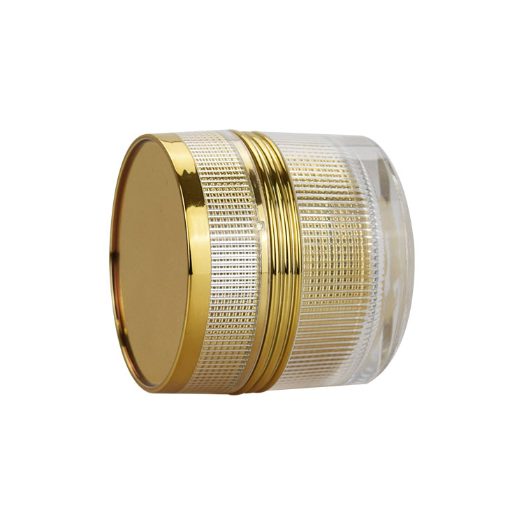 30g luxurious shiny gold acrylic cosmetic cream jar with lid
