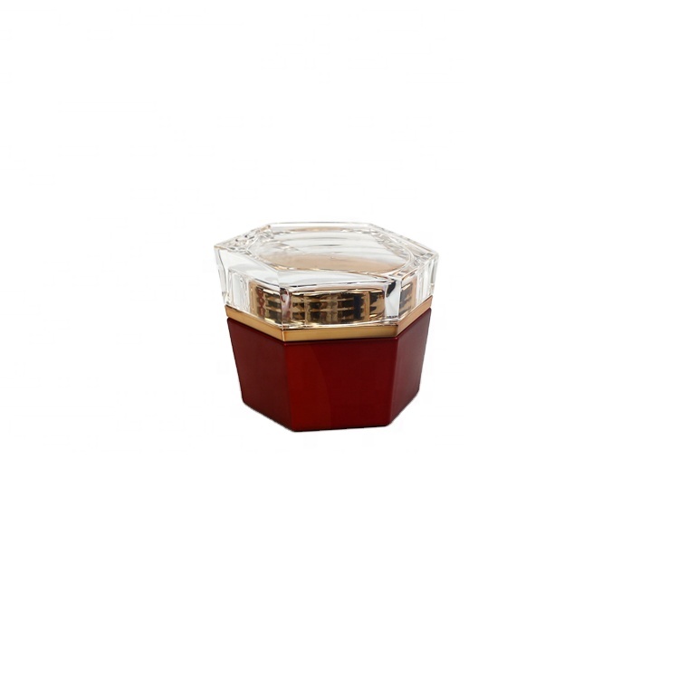 30g matt red glass eye cream jar with transparent lid