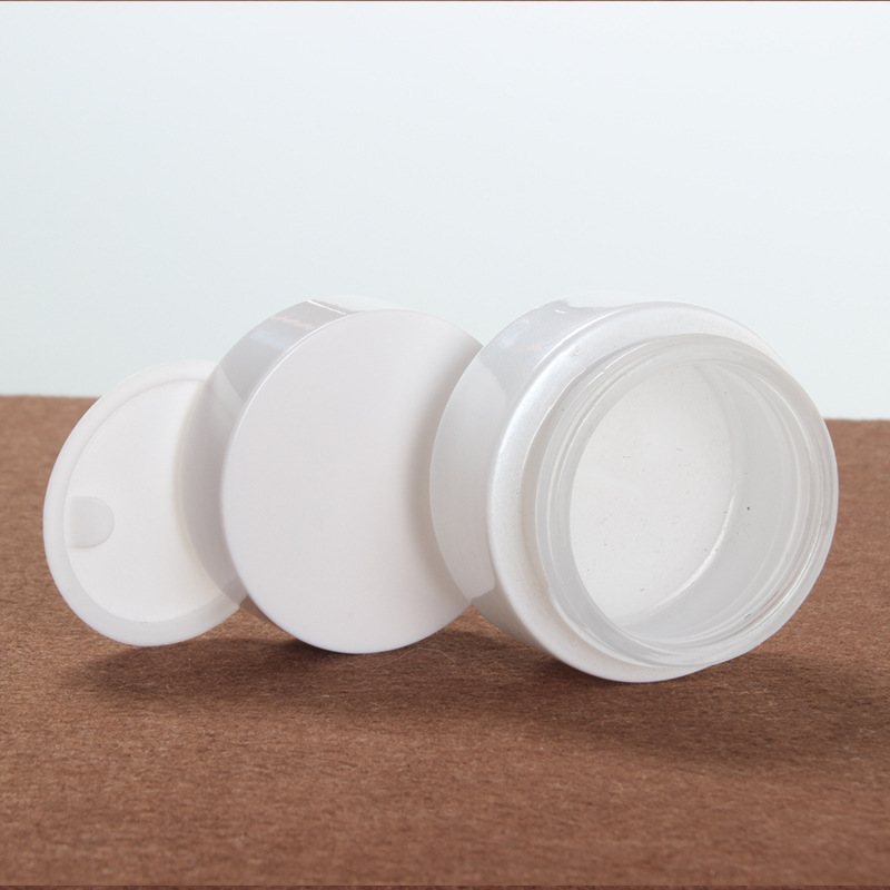 30g pearl white cosmetic glass jar skin cream eye cream mask container with white plastic lid