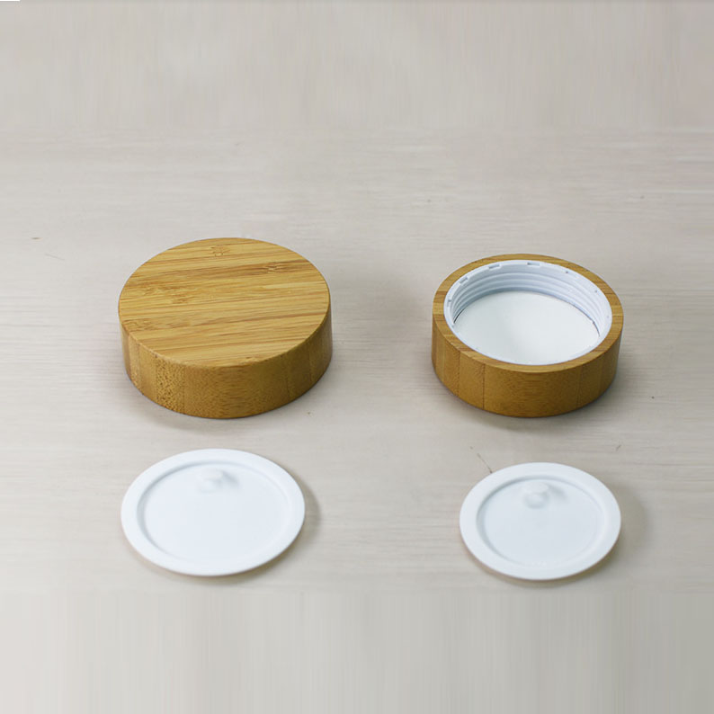 30g plastic acrylic cream jar cosmetic packaging container with bamboo lid customize label empty jars
